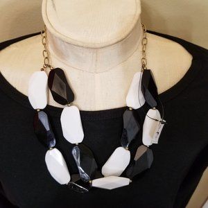 Necklace black and white. Free shipping